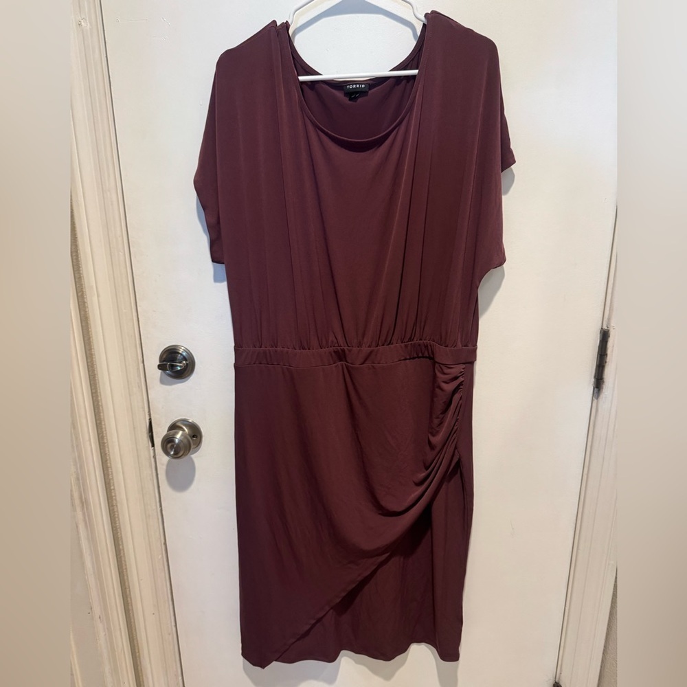 Torrid Burgundy Women's WRAP Dress size 2XL